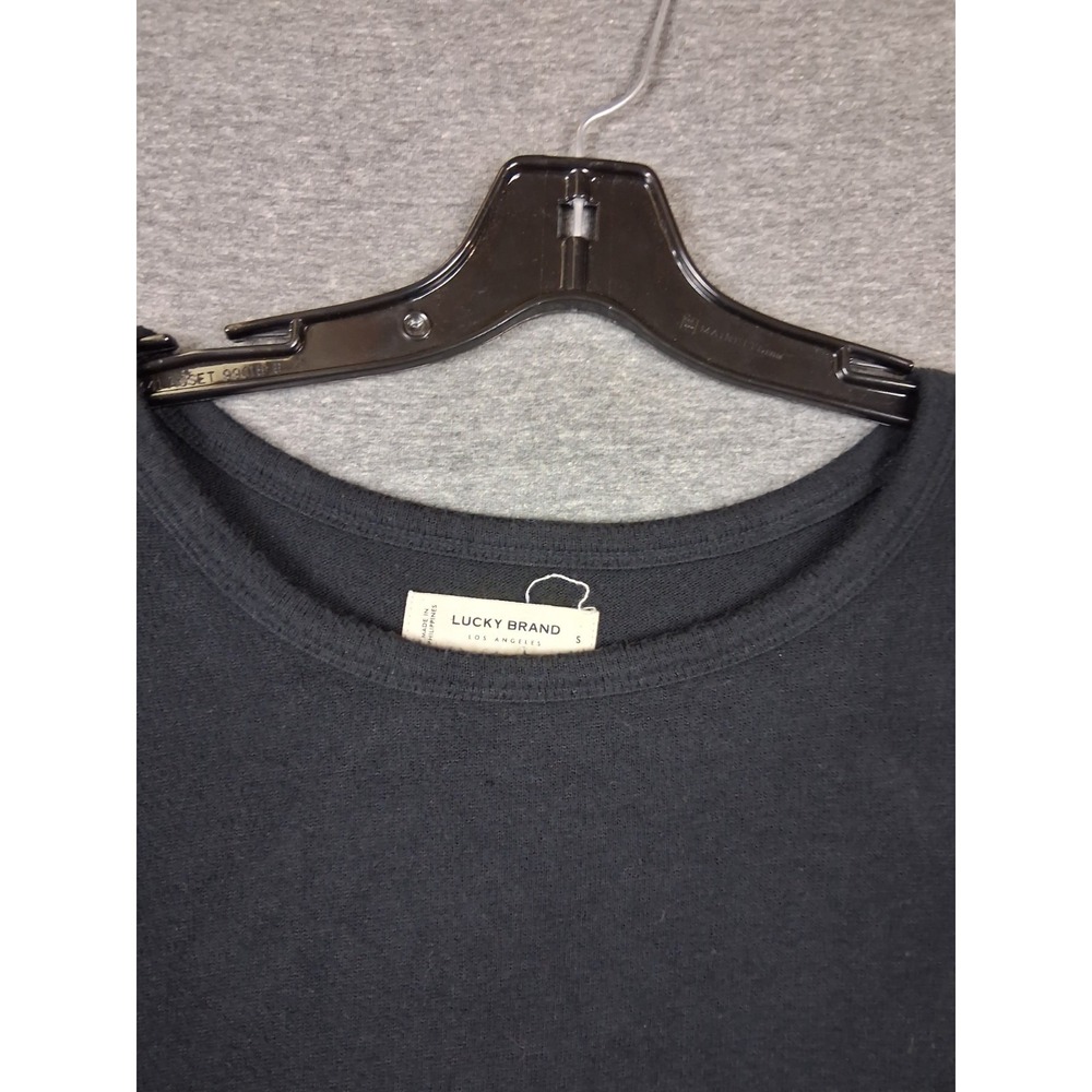 Lucky Brand Womens Sweater S Black Knit Soft Pullover‎ Crew Minimalist Capsule